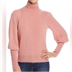 Joie Cashmere Pink Pearl Turtleneck Sweater